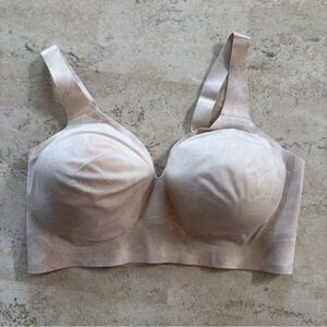 Evelyn & Bobbie Starlette Plunge Bra XL Nude Wireless Smoothing EB Core